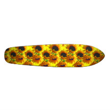 Zwei Sonnenblume-Skateboard Skateboarddecks