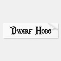 Zwergartiger Hobo-Autoaufkleber