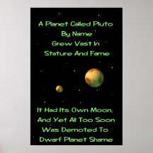 Zwergartiger Planeten-PlutoLimerick Plakatdruck