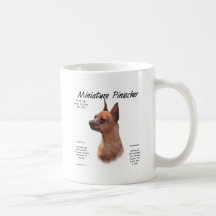 Zwergpinscher-(roter) Geschichtsentwurf Tasse