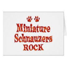 Zwergschnauzer-Felsen Grußkarte