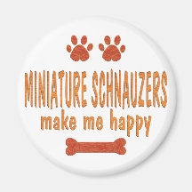 Zwergschnauzer machen mich glücklich magnete