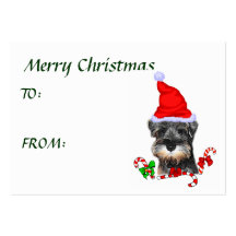 Zwergschnauzer-Weihnachtsgeschenke Visitenkartenvorlagen
