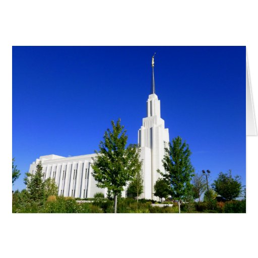 Zwilling fällt LDS Tempel Grußkarte