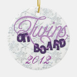Zwillinge an Bord der Weihnachtsverzierung Ornament