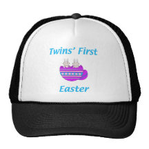 Zwillinge erstes Ostern Baseball Kappen