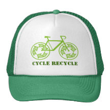 Zyklus recyceln Hüte Mützen