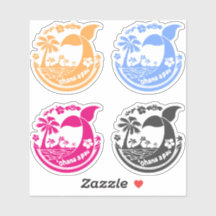 ʻOhana A Pau Hawaiian Family 4-Color Square Sticke