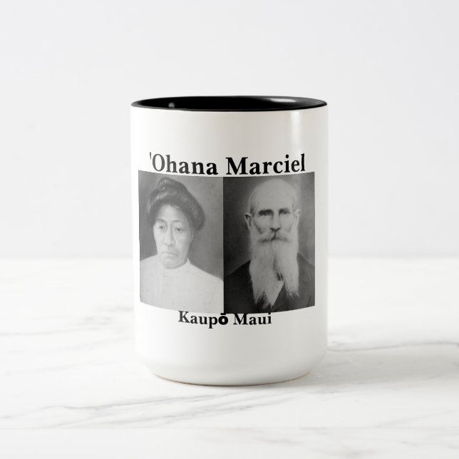 ʻOhana Marciel Schwarzes 15 Unze Zwei-Ton Tasse (Mittel)
