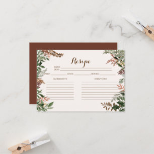 А Herbstkarten Brautparty Rezeptkarten