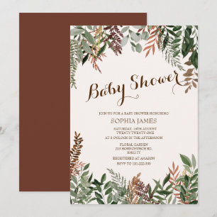 А utumn Blätter Baby Shower Einladung
