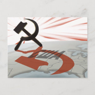 "С Ш А" kommunistisches Amerika Postkarte