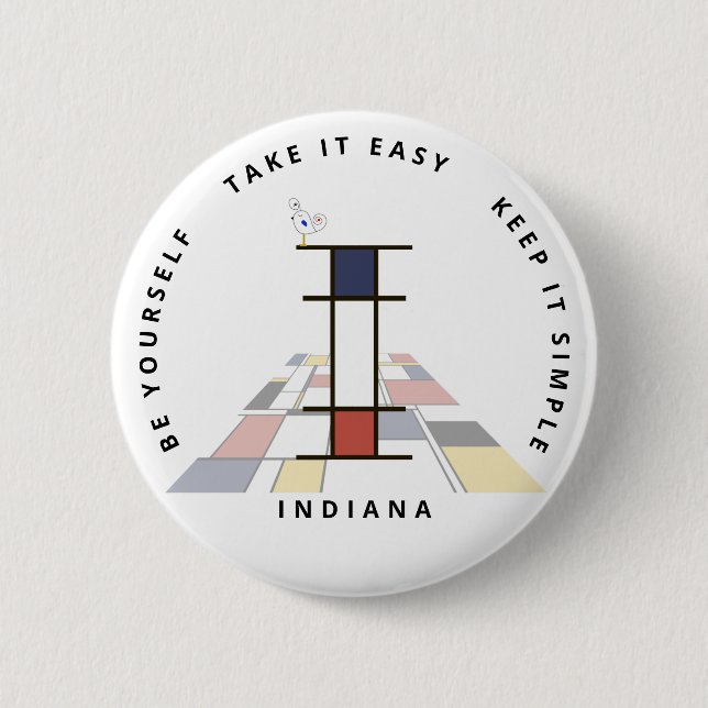 С aptivierende Neoplastik Art Monogram. Buchstabe  Button (Vorderseite)