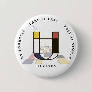 С aptivierende Neoplastik Art Monogram. Buchstabe Button