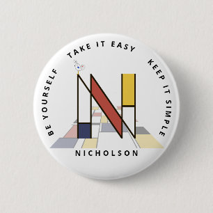 С aptivierende Neoplastik Art Monogram. Buchstabe  Button