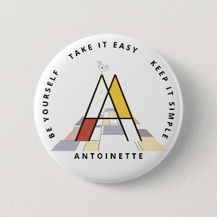 С aptivierende Neoplastik Art Monogram. Buchstabe Button