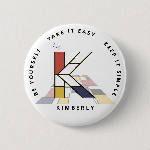 С aptivierende Neoplastik Art Monogram. Buchstabe  Button