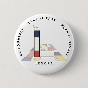 С aptivierende Neoplastik Art Monogram. Buchstabe  Button