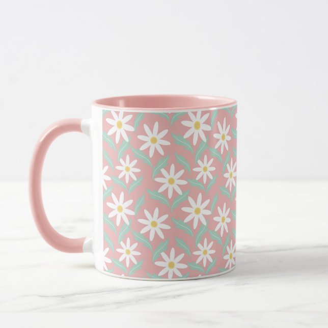С Blätter für die Aquamarine Blume Pink Tasse (Links)