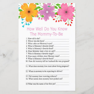 С Blume Wie gut kennen Sie Babydusche?