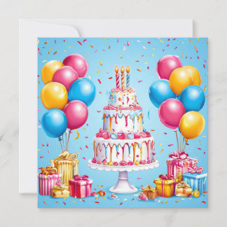 С eindrucksvolle Geburtstagskunst Einladung