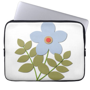 С einfache blaue Blume Laptopschutzhülle