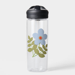 С einfache blaue Blume Trinkflasche