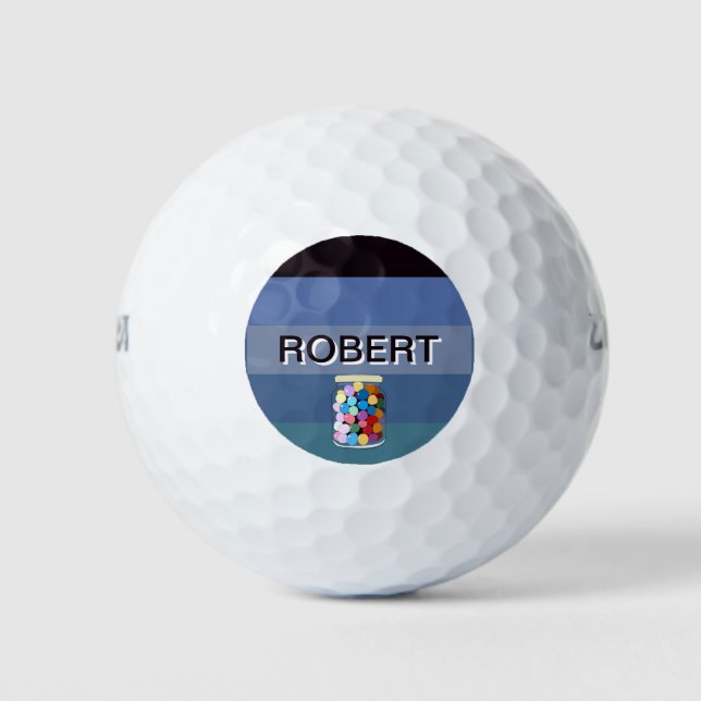 С leckere Bonbons in einem Glas Golfball (Vorderseite)