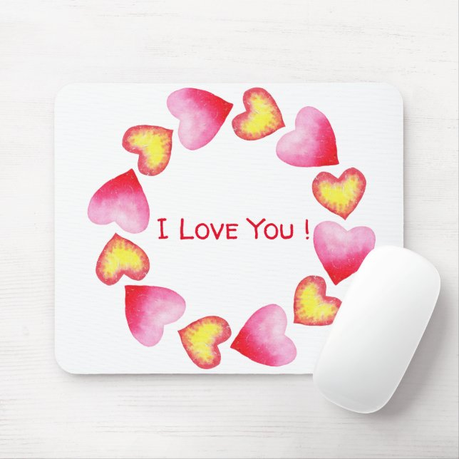 С romantisch I Liebe You Valentine's Day Mousepad (Mit Mouse)