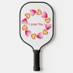 С romantisch I Liebe You Valentine's Day Pickleball Schläger