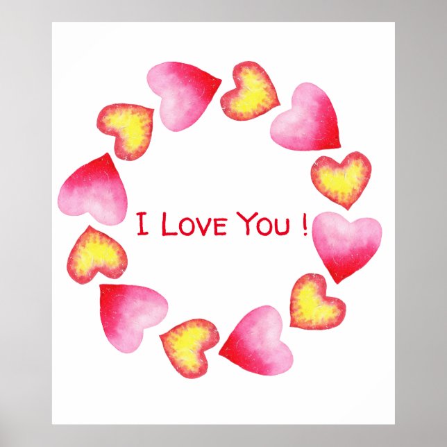С romantisch I Liebe You Valentine's Day Poster (Vorne)
