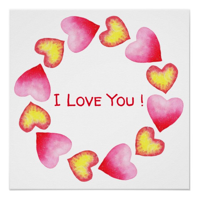 С romantisch I Liebe You Valentine's Day Poster (Vorderseite)