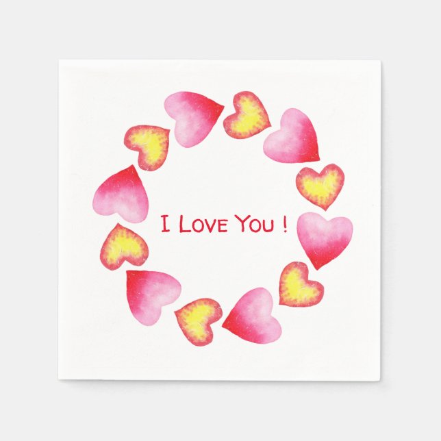 С romantisch I Liebe You Valentine's Day Serviette (Vorderseite)