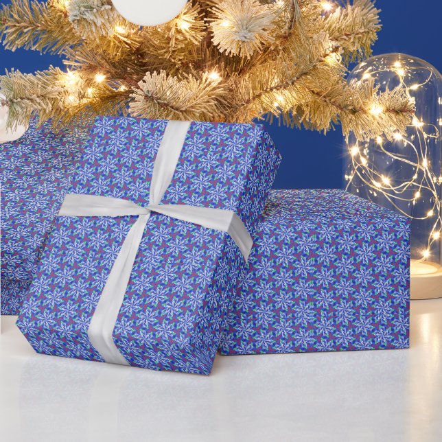 С Schneeflocken Geschenkpapier (Feiertage)