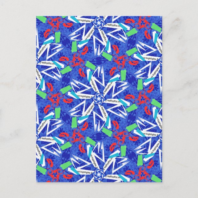 С Schneeflocken Postkarte (Vorderseite)