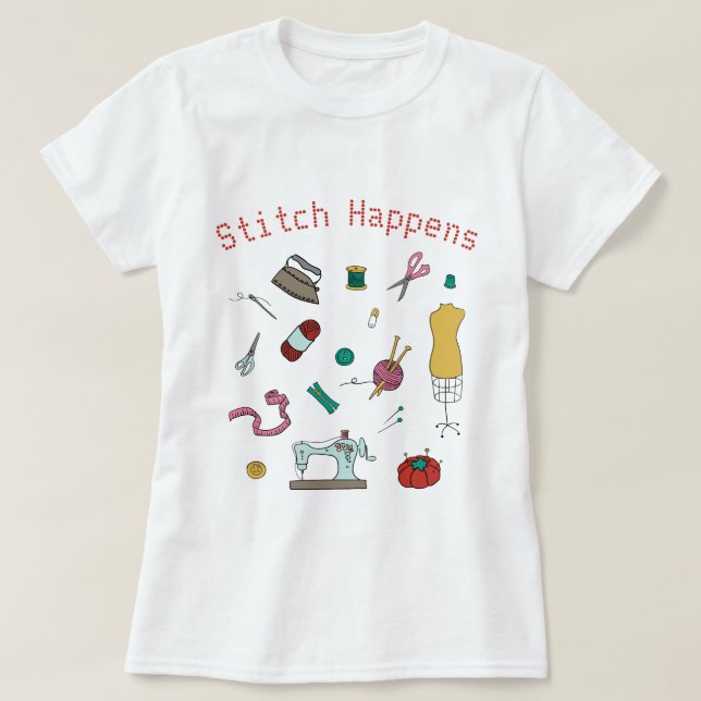 С T - Shirt für Näh- und Crafting-Tools (Design vorne)