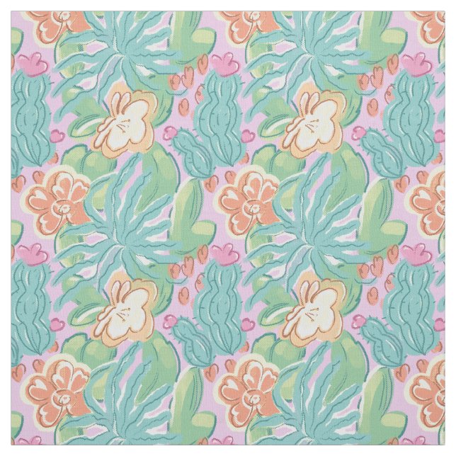 С und Pflanze. Stoff (Muster)