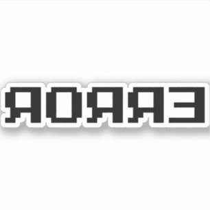 Я Я Я Ǝ   FEHLER AUFKLEBER