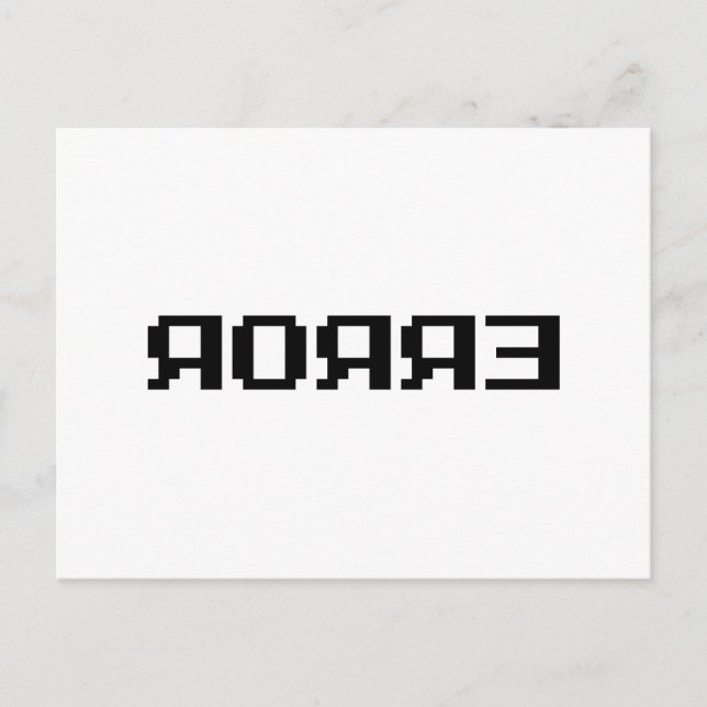 Я Я Я Ǝ | FEHLER POSTKARTE (Vorderseite)