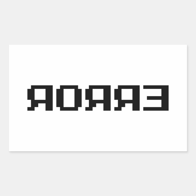 Я Я Я Ǝ | FEHLER RECHTECKIGER AUFKLEBER (Vorderseite)