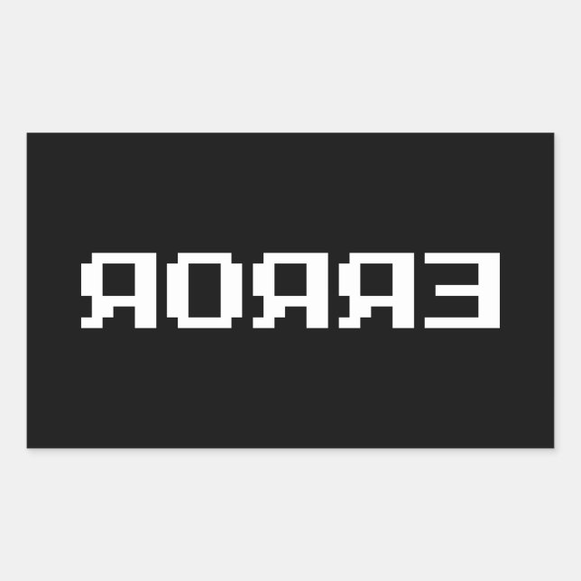 Я Я Я Ǝ | FEHLER RECHTECKIGER AUFKLEBER (Vorderseite)
