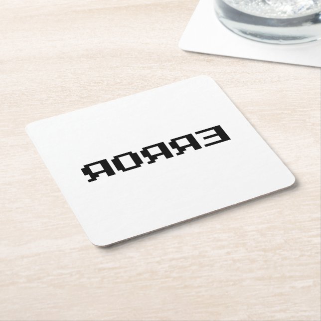 Я Я Я Ǝ | FEHLER RECHTECKIGER PAPPUNTERSETZER (angewinkelt)