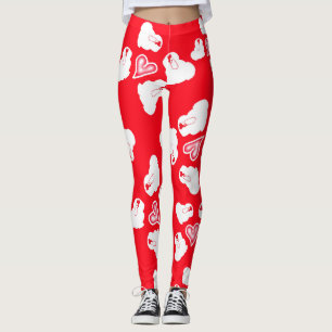 ט ״ ו ב ב niedlichen Kaninchen Valentinstag Leggings