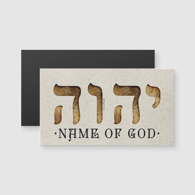 יהוה /YHWH/Yahweh Magnetkarte (Vorne/Hinten)