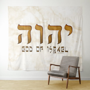 י ה ו ה Yehweh Jehovah Gott Tetragrammaton Wandteppich