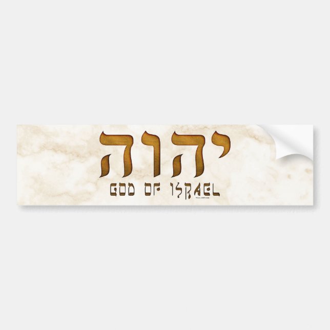 י ה ו ה Yehweh Tetragrammaton Autoaufkleber (Vorne)