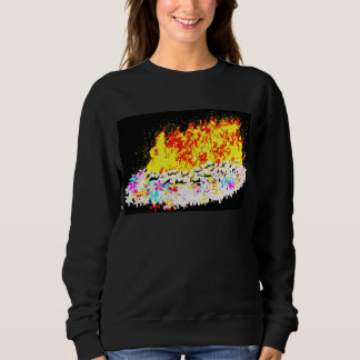 ל ״ ג ב ו מ vor Lag B'Omer funkelnd, kühnes Feuer Sweatshirt
