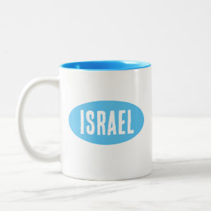 ע י צ ו ב פ ס Nachfolger von Israel Light Blue Tas Zweifarbige Tasse