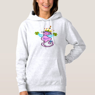ت Fleece ☘ Irish Swanky Queen-Cat Fabulous Classic Hoodie