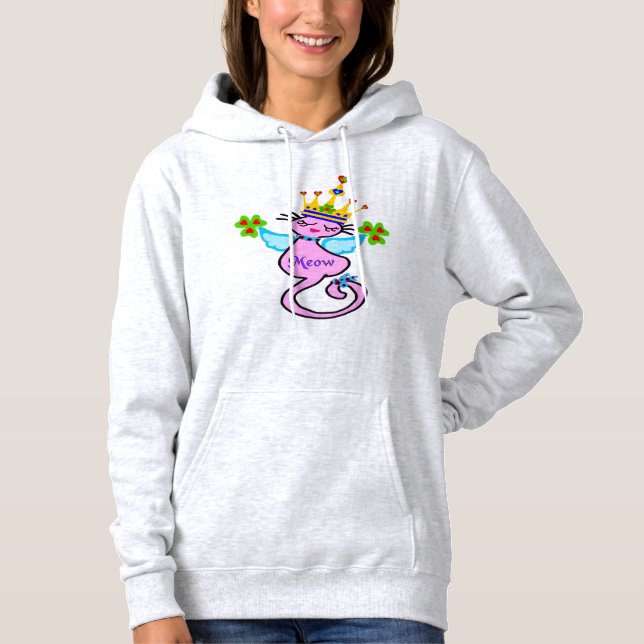 ت Fleece ☘ Irish Swanky Queen-Cat Fabulous Classic Hoodie (Vorderseite)